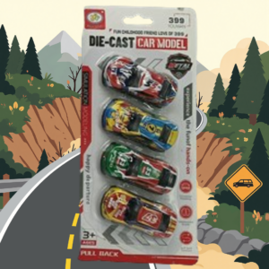 Set de Carros Metálicos x4 Piezas