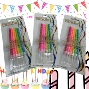 Set de Velas Espirales “Feliz Cumpleaños”