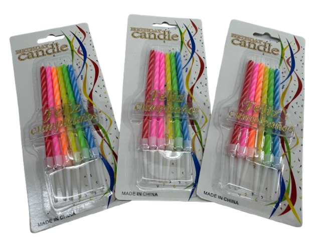 Set de Velas Espirales “Feliz Cumpleaños” - Image 2