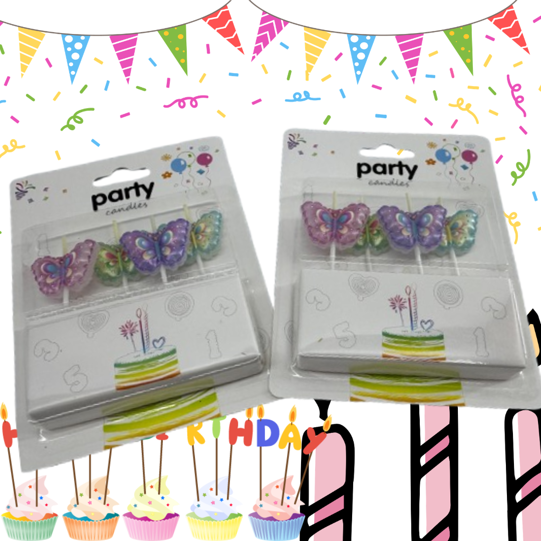 Set de Velas Mariposas x4