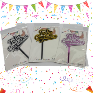 Topper para Tortas “Feliz Cumpleaños”