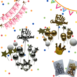 Decoración para Torta "Feliz Cumpleaños"