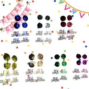 Espirales Colgantes "Feliz Cumpleaños"