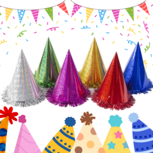 Set de Gorros de Fiesta Metalizados