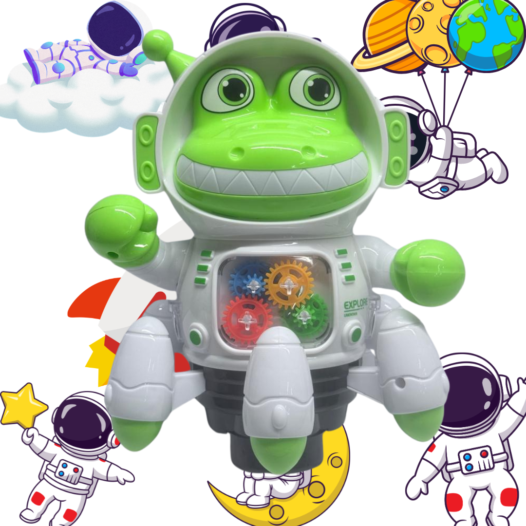 Cocodrilo Astronauta con Engranajes