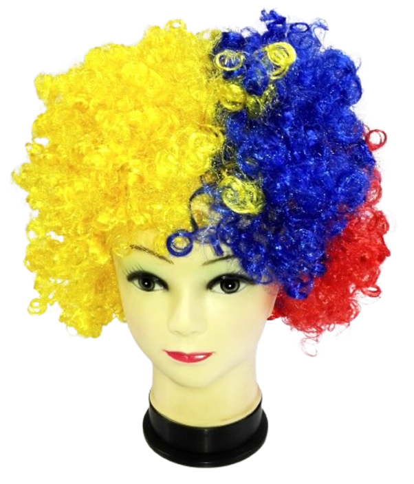 Peluca Afro Tricolor Colombia - Image 2