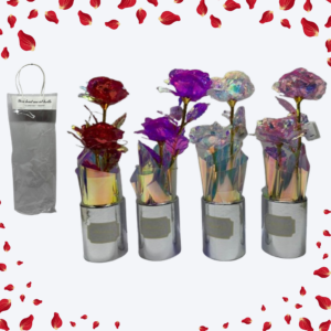 Rosa en Bolsa de Regalo con Luces