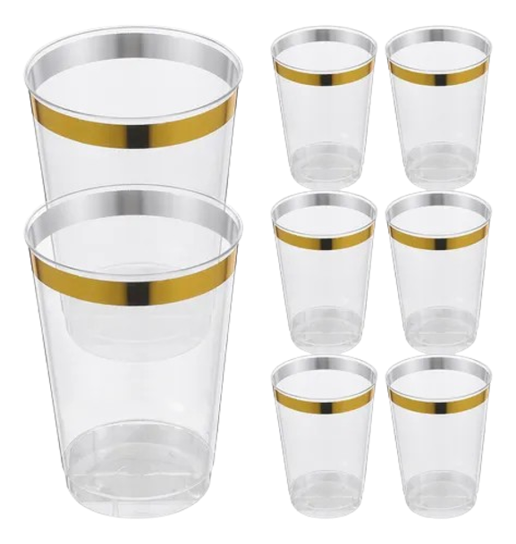 Vasos de Lujo con Borde Dorado - Image 2