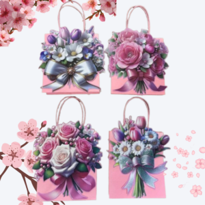Bolsa de Regalo con Diseño Floral