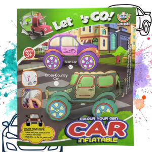 Carro Inflable para Colorear: Vehículo de Arte Tridimensional